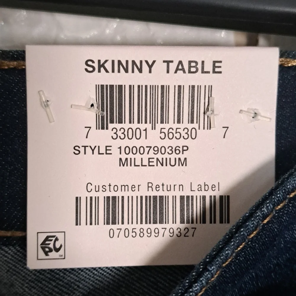 Style & Co Curvy Skinny Leg Mid Rise Tummy Control Jeans Millennium